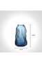 Blue Ribbed Glass Vase (Small) - 2