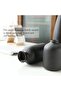 Ceramic Vase Set of 3 - Matte Black, Minimalist Boho - 3
