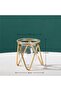Glass Vase with Metal Stand - Gold Geometric Small Hydroponic Terrarium Vase - 6
