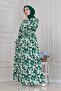 Beli Tunnel Ivy Patterned Dress-Green - 3