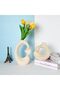 Ceramic Vases - 2 Pcs Modern Decorative Home Vases (White) - 5