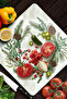 Glass Cutting Board and Serving Tray Square Christmas New Year Wreath Patterned 30 X 30 cm - 2