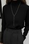 Steel Dorica Y Necklace Low-Cut Necklace 70cm Elegant 1mm Minimal