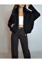 Women's Black Fur Collar Balloon Model Cashmere Coat Yy101294 - 2