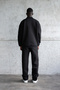 Men's Flower Embroidered High Neck Sweatshirt Black - 5