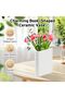 Small Book Vase, White Ceramic Book Decorative Vase - 4