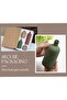 Ceramic Vase Set of 4 - Minimalist Boho Home Decor (Red/Green/Dark Brown/Grey) - 4