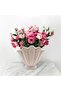 White Ceramic Vase, Minimalist Shell Shaped, Living Room Decor - 6