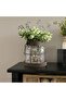 Vintage Glass Farmhouse Vase with Rustic Lantern Design (LED) - - 6