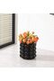 Black Bubble Ceramic Vase - Small 5 Inch Boho Flower Vase - 5