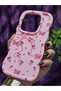 Tecno Spark 20 Pro Compatible Butterfly Ribbon and Floral Pattern Pink Phone Case - 3
