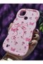 Realme C21Y / Realme C25Y Compatible Pink Phone Case with Butterfly Ribbon and Floral Pattern - 3