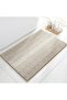 Large Chenille Non-Slip Water Absorbent Bathroom Rug (Light Taupe and Cream, 60 x 90 cm)