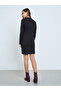 Solid High Neck Rhinestone Detail Knitted Mini Dress - 4