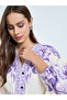 Floral Printed Fitted Waist Buttoned Mini Dress - 3