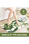 Bathroom Rug Mat - Non-Slip Microfiber Bath Mat, 45 x 65 cm, Tropical Leaf (Green) - 5