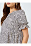 Leopard Print Round Neck Tiered Midi Dress - 3