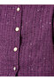 Teens Purple Tweed Top and Skirt Set - 4