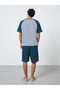 Men Relaxed Fit Raglan Sleeve T-Shirt and Shorts Set - 6