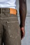 Men's Oversized Baggy Jean Trousers Khaki - 4