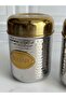 Gold Lid Stainless Steel Storage Container Set of 3 - 6