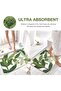 Bathroom Rug Mat - Non-Slip Microfiber Bath Mat, 45 x 65 cm, Tropical Leaf (Green) - 3