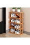 Vertical Bamboo Shoe Rack for Entryway & Closet (5 Tier) - 3
