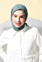 Bamboo Crinkle Scarf Green – Self-Crinkling, No Ironing Required |   100X100 cm - 3