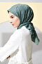 Bamboo Crinkle Scarf Green – Self-Crinkling, No Ironing Required |   100X100 cm - 4