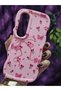 Oppo A60 Compatible Butterfly Ribbon and Flower Pattern Pink Phone Case - 3
