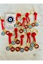 Gift 10-Piece Evil Eye Beaded Keychain - Red - 2