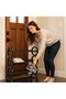OneDcor Mobile Shoe Rack with Rolling Wheels 4 Tier – Durable Stackable Arc-Shaped Plastic Shelves - 5