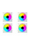 4 Pieces 120X120X25Mm Double Ring Mirrored Argb 12cm Case Fan