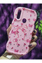 Oppo A31 Compatible Butterfly Ribbon and Flower Pattern Pink Phone Case - 2