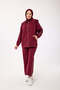 6084 - Stylish Comfortable Cotton Wide Collar, Stone Detailed Pants Long Jacket Set - 4