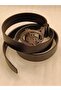 Unisex Authentic Genuine Cowhide Leather Black Matte Metallic Sitting Leopard Automatic Buckle Belt Thailand - 2