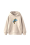 Vincent's World Printed Oversized Unisex Beige Hoodie - 2