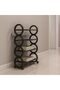 OneDcor Mobile Shoe Rack with Rolling Wheels 4 Tier – Durable Stackable Arc-Shaped Plastic Shelves - 3