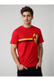 Men Red Slim Fit Graphic T-Shirt - 4