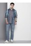 Men Multi-Stripe Spread Collar Shirt - 6