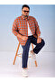 Plus Size Brown Checked Shirt - 2