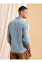 Men Textured Blue Striped Shirt - 3