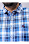 Plus Size Blue Checked Shirt - 6