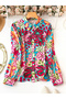 Women Floral Print Long Sleeve Shirt