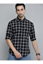 Men Black Checkered Slim Fit Shirt - 4