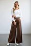 Women's Pleated Suede Pants - 6