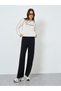 Beige Slogan Long Sleeve T-Shirt with Stitch Detail - 2