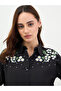 Embroidered Shoulder Black Shirt - 3