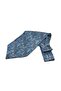 Smoked - Blue Floral Pattern Men's Scarf Ascot K661 - 6