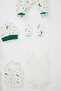 Baby Girl Hospital Release 8-Piece Spring Themed Cute Little Sparrow Patterned 0-3 Months, Ecru - 6